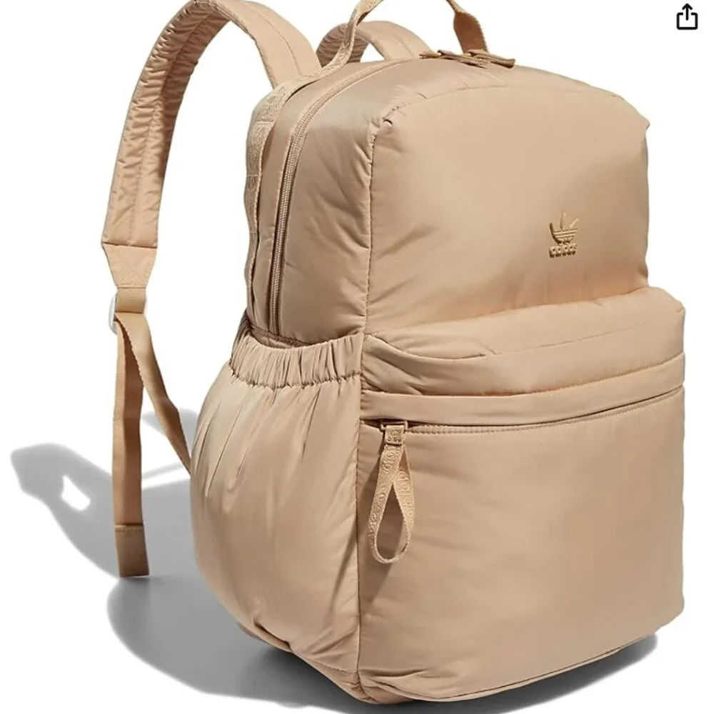 Adidas Puffer Backpack in Magic Beige NWOT - Picture 5 of 13